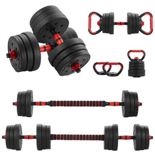 6-in-1 Adjustable Dumbbell & Kettlebell Set – Multi-Function Home Gym Weight Training Kit