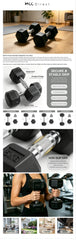 ProGrip Rubber Hex Dumbbells – Heavy Duty Strength Training Weights