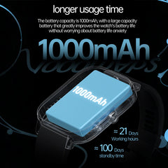 New Smart Watch Man 1000mAh Long Standby Outdoor Smartwatch Men IP68 Waterproof Heart Rate Sport BT Call Big Battery Smart Watch