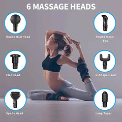 Fascial Massage Gun Electric Waist and Back Massager High-Frequency Vibration  Muscle Relaxation Electric Shoulder Massage Gun