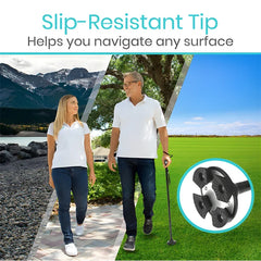 Folding Walking Stick With LED Light Adjustable Lightweight Anti-Slip Adult Walking Cane Old Men Crutch For The Elderly