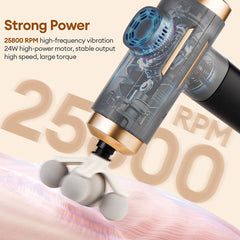 Fascia Massage Gun – Deep Tissue Percussion Massager with 11 Massage Heads | 99 Speed Levels | Rechargeable Muscle Recovery Gun