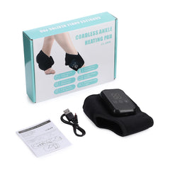 Electric Cordless Heated Ankle Guard Massager for Right or Left Foot Vibration Massage Wristband Hot Compress Ankle Wrist Brace