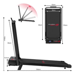 T7 Folding Treadmill with incline Portable Treadmills Home with HandleBar,Walking Pad Foldable 3.0HP Quiet Brushless LED Dispay Free anti-slip mat included