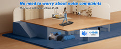 RAMYPOKET Foldable Walking Pad With 9% Incline Silent Motor Smart APP  1–8KM/H 120KG  Capacity Treadmill for Home Office