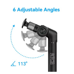 KiCA Evo Fascia Gun Portable Muscle Massage Gun 15kg 3 Gear 3200rpm with 6 Massage Heads 9cm Extension Rod Aluminum Alloy