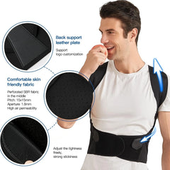 Back Brace Posture Support for Shoulder Straightener Adjustable Full Back Support Upper and Lower Back and Neck