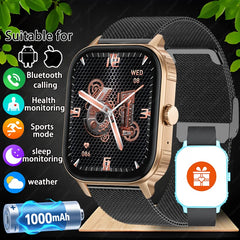 New Smart Watch Man 1000mAh Long Standby Outdoor Smartwatch Men IP68 Waterproof Heart Rate Sport BT Call Big Battery Smart Watch