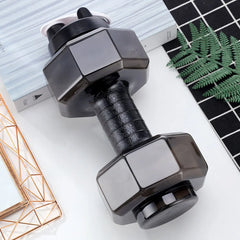 Camping Water Bottle Cycling Sport PET Dumbbell Shape Gym Outdoor Fitness Kettle for Easy Safety Working-out Decor