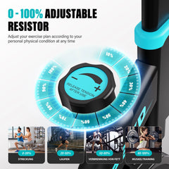 Upright Spin Exercise Bike, Silent Air Bike Home Gym Fitness Trainer, Zwift APP Connected, Stepless Resistance Adjustment, Easy