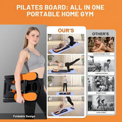 Foldable Pilates Reformer Board – Portable Full Body Balance Training Equipment for Home Gym & Core Workouts