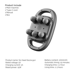 Fascial Massage Gun Electric Waist and Back Massager High-Frequency Vibration  Muscle Relaxation Electric Shoulder Massage Gun
