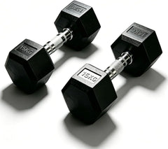 ProGrip Rubber Hex Dumbbells – Heavy Duty Strength Training Weights