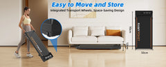 RAMYPOKET Foldable Walking Pad With 9% Incline Silent Motor Smart APP  1–8KM/H 120KG  Capacity Treadmill for Home Office