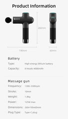 BOOSTER™ PowerPulse Elite Massage Gun – Professional Deep Tissue Percussion Massager for Muscle Recovery, Sports Therapy & Full Body Relaxation
