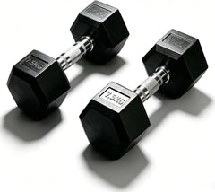 ProGrip Rubber Hex Dumbbells – Heavy Duty Strength Training Weights