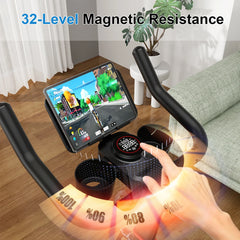 Bluetooth Exercise Bike for Home – S1 Magnetic Stationary Bike with 32 Resistance Levels