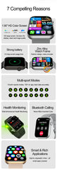 ChiBear Bluetooth Call Smartwatch Women 1.9" HD Display Support 120+ Sports Modes Heart Rate IP68 Waterproof Smart Watch ECG+PPG