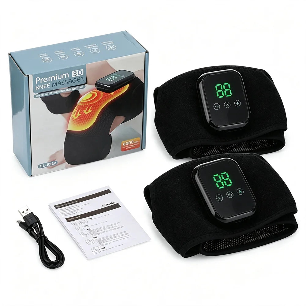 KneeRelief Pro™ Heated Massage Wrap – Rechargeable Heat & Vibration Therapy