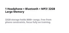Bone Conduction Sports Headphones – IPX8 Waterproof Bluetooth 6.0 Earphones with 32GB MP3 Storage & LED Safety Light