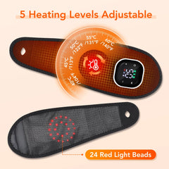 Electric Cordless Heated Ankle Guard Massager for Right or Left Foot Vibration Massage Wristband Hot Compress Ankle Wrist Brace