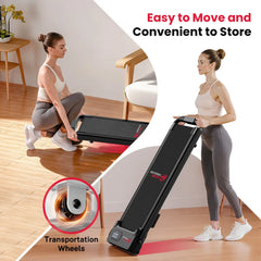 T7 Folding Treadmill with incline Portable Treadmills Home with HandleBar,Walking Pad Foldable 3.0HP Quiet Brushless LED Dispay Free anti-slip mat included