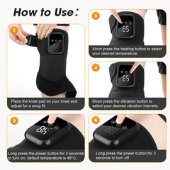KneeRelief Pro™ Heated Massage Wrap – Rechargeable Heat & Vibration Therapy