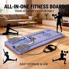 Lightweight 8-in-1 Folding Pilates Board - Portable Multifunctional Fitness Equipment Suitable for Home Gym, Core Training & Full-Body Workouts, Non-Slip Base & Silent with Assembly, Space-Saving for Small Spaces,