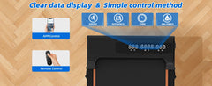 RAMYPOKET Foldable Walking Pad With 9% Incline Silent Motor Smart APP  1–8KM/H 120KG  Capacity Treadmill for Home Office