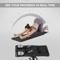 Multifunctional Pilates Belly Plate – Foldable Full Body Workout Machine with Resistance Bands for Core, Strength &amp; Flexibility Training