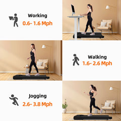 90CM Long Walking Area 200 lb Walking Pad ,Under Desk Treadmill with Remote Control ,2 in 1 Portable Walking Treadmill for Home