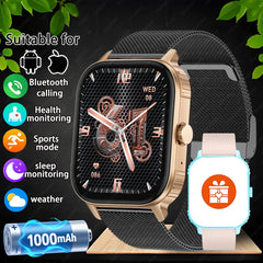 New Smart Watch Man 1000mAh Long Standby Outdoor Smartwatch Men IP68 Waterproof Heart Rate Sport BT Call Big Battery Smart Watch