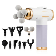 Fascia Massage Gun – Deep Tissue Percussion Massager with 11 Massage Heads | 99 Speed Levels | Rechargeable Muscle Recovery Gun