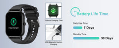 Smart Watch, 1.85" Sports Watch for IP68 Waterproof, 110+ Sport Modes, Fitness Activity Tracker, Ultra Thin Watch.