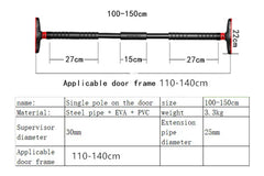 Large Door Horizontal Bar Steel Adjustable Training Bars For Home Sport Workout Pull Up Arm Training Sit Up Bar Fitness Equipm