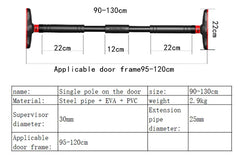 Large Door Horizontal Bar Steel Adjustable Training Bars For Home Sport Workout Pull Up Arm Training Sit Up Bar Fitness Equipm