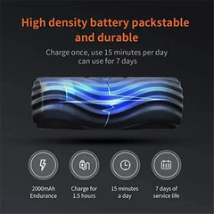 VibraRoll Pro™ Electric Foam Roller – Rechargeable Vibrating Massage Roller for Muscle Recovery, Yoga, Pilates & Fitness Training